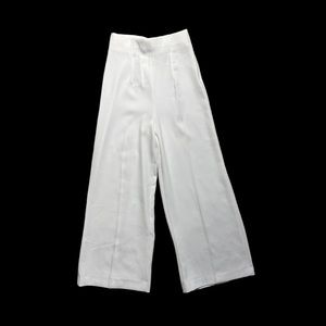 Zara High Waist Straight Leg White Pants US XSmall
